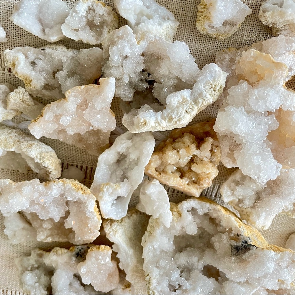✨Sparkly Natural Geodes Lot, Moroccan Calcite Crystals✨ ~approx 32 pieces